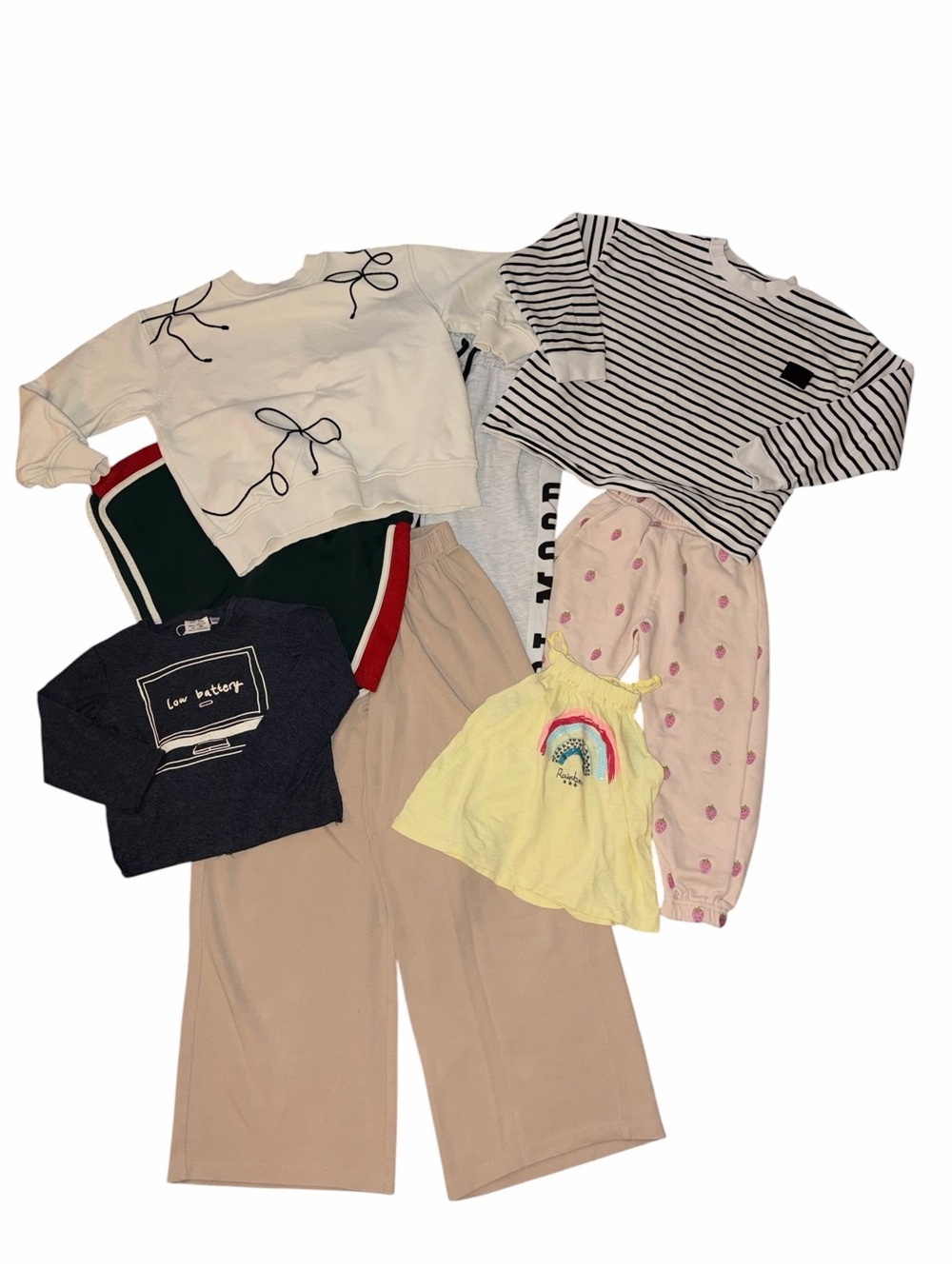 EUC Zara Kids Assorted Loungewear Play Wear Reseller Bundle 8 Piece Neutral